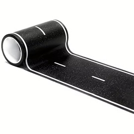 Printed Road Tape for Toy Car Play – Flexible Black Roadway Tape for Creating Custom Tracks on Tables and Floors