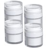 PACKOVE 4Pcs Airless Pump Jars Refillable Travel Cream Containers for