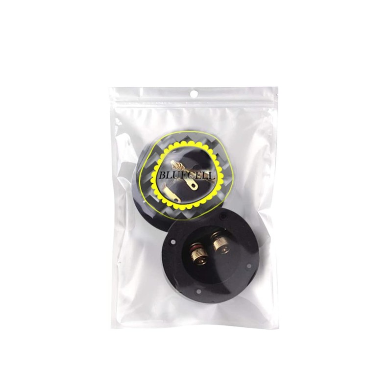 BLUECELL 1 Pair 3-Inch Double Binding Round Gold Plate Push