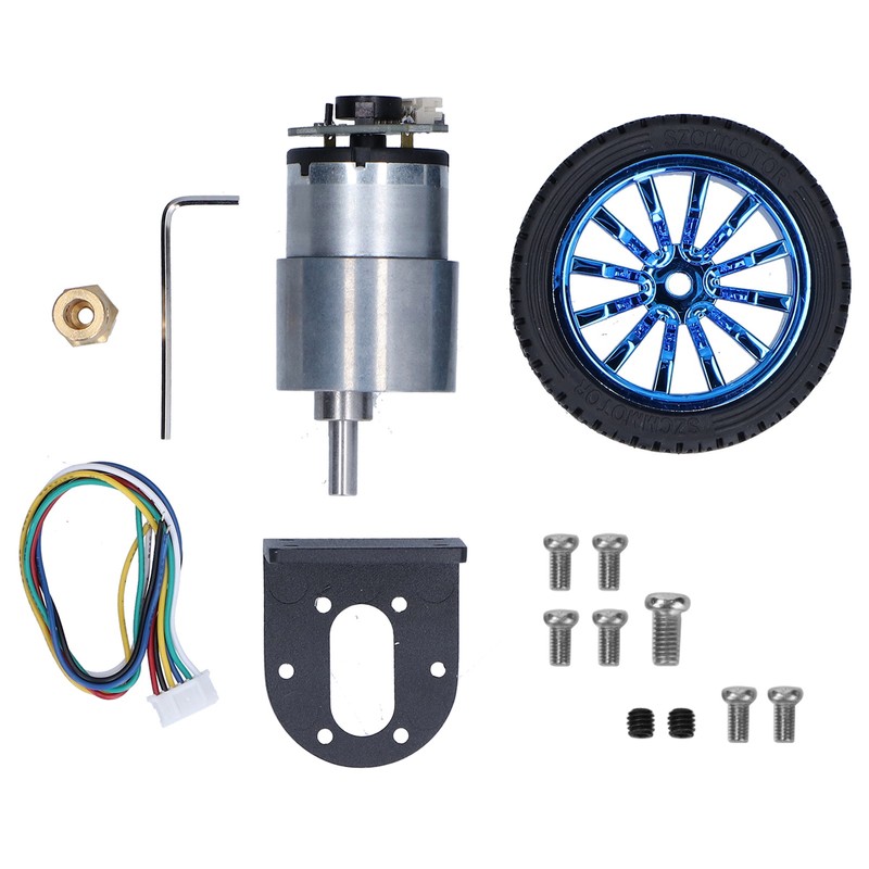 Encoder Motor Set Kit 6mm Shaft with Mounting Bracket for