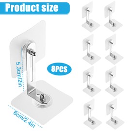 Funmo Pack of 8 Tilt Protection Cupboard No Drilling Tilt Protection Furniture for Toddlers Child Lock Anti Tilt Holder Furniture Fixings on the Wall for Baby Proofing and Pet Protection