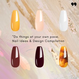 Arte Clavo 8ml Gel Nail Polish with Blooming Gel Amber Attraction, 5Colors Gel Polish White Burgundy Gel Polish 1pcs Clear Blooming Gel Polish Soak Off Nail Art Gifts for Women S602…