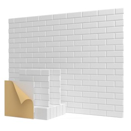 Kuchoow Soundproof Wall Panels, Self Adhesive Acoustic Panels, 12 Pack High Density Sound Proof Panels for Walls, Brick Sound Absorbing Panels for Home Studio Office 12"×12"×0.4"