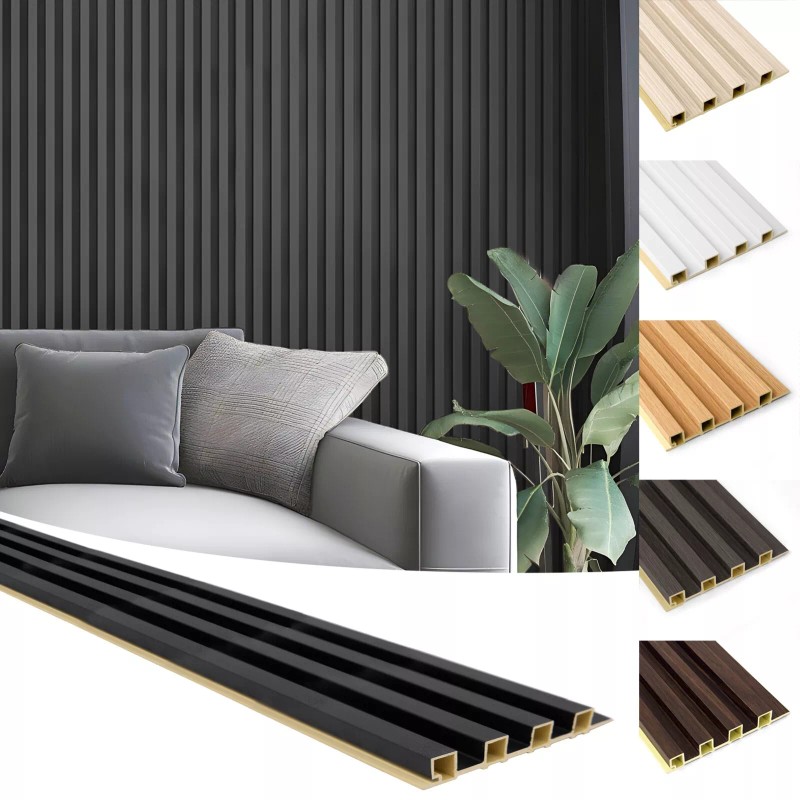 Art3d Slat Wall Panel8-Pack 96x6in Covering 32sq.ftWPC Acoustic Diffuser Panel