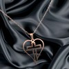 Collares de Mujer de Corazón Acero Inoxidable Cadena con Dije