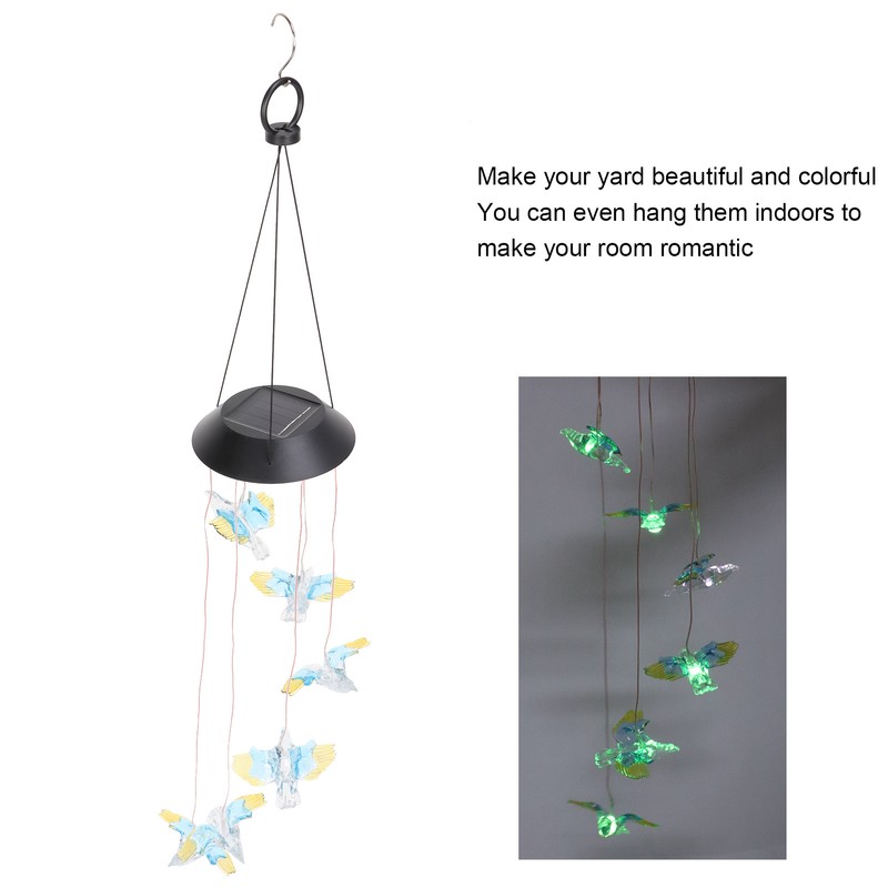 Solar Wind Chimes Light Outdoor Waterproof LED Solar Eagle Wind