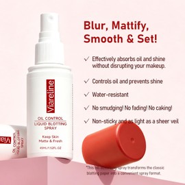 Instant Oil Control Mist for Face,Oil Sucker Liquid Blotting Paper Spray,Travel-Friendly Shine Absorber for All Skin Types