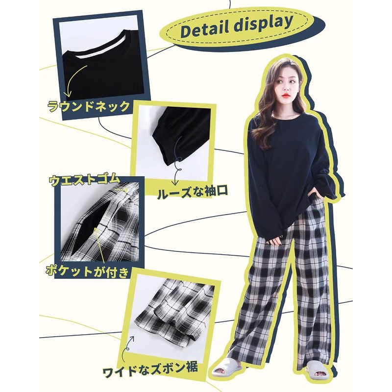 WULFUL Women's Loungewear, 100% Cotton, Fall, Spring, Long Sleeve, Pajamas,