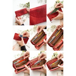 Dakota DA-30683 Women's Long Wallet, Round Zipper, Genuine Leather, green