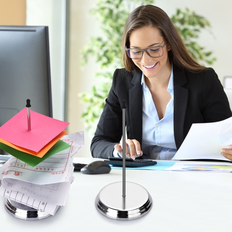 2PCS Receipt Holder Spike, Bill Fork, Check Spindle, Ticket Stabber