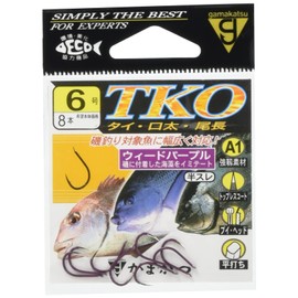 Gamakatsu Single Hook A1 TKO No. 5 8pcs Weed Purple 67594