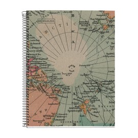 Miquelrius - 100% Recycled Notebook, 1 Coloured Strip, A4, 80 Sheets, Squared, 5 mm, 80 g Paper, 4 Holes, Recycled Card Cover, Ecomaps Design