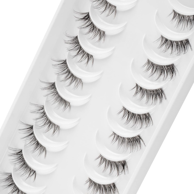 Half False Eyelashes, D Curl, Russian Stripes, False Eyelashes, Manga