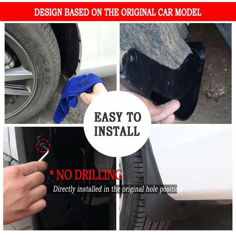 Mud Flaps Mud Guards Fit for 2013-2021 Chrysler 300C, Front