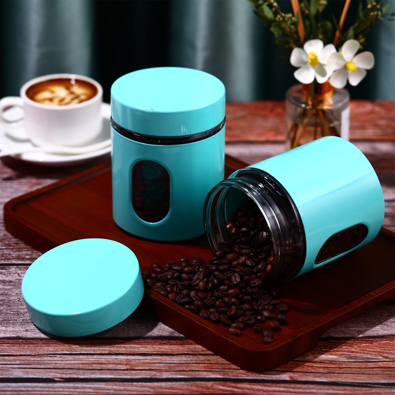 6 Pack Kitchen Canisters Set 20 oz Airtight Stainless Steel