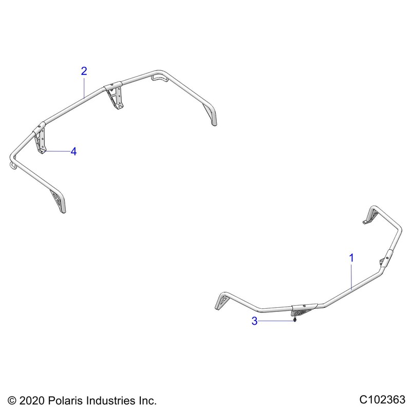 Polaris ATV Ultimate Series Rear Rack Extender 4" - 2882023