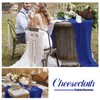 Tomeurperf 24 Packs Cheesecloth Table Runner Royal Blue,10Ft Gauze Boho