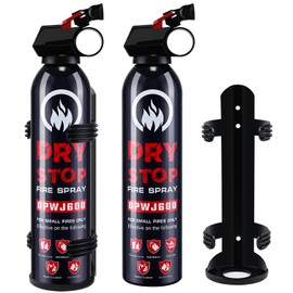 Dry Stop Fire Spray for Home - Auto Fire Extinguisher for Truck Vehicle, 600g Dry Chemical Powder A B C Fire Extinguisher for Kitchen, Car, Boat, Marine, Portable Use (2 Blue)