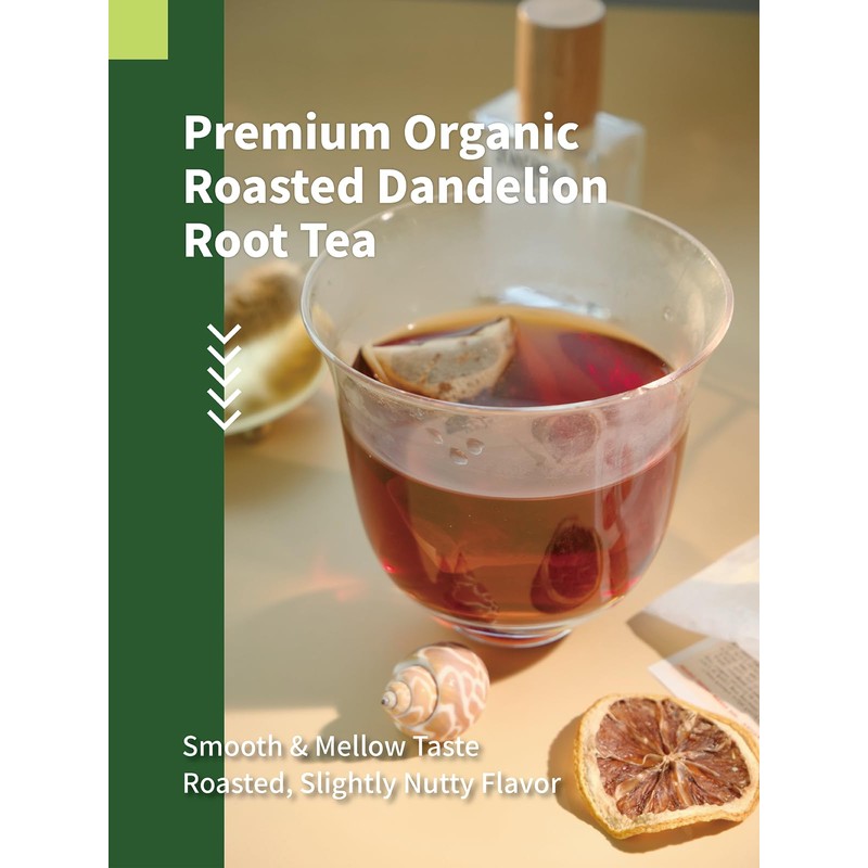 HYNTMYT Organic Roasted Dandelion Root Tea Bags, USDA Organic Tea,