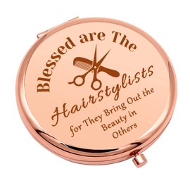 Funny Hair Stylist Gift Hairdresser Gift for Women Compact Makeup Mirror for Salon Stylists Esthetician Barber Gifts for Women Hairstylist Gift Ideas Thank You Gift Folding Makeup Mirror for Her