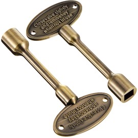 Tondiamo 2 Pcs Universal Gas Valve Key Fireplace Key for Gas Fire Pits Polished Brass Replacement Gas Key for Outdoor Gas Fireplace Fits Both 1/4-inch and 5/16-inch Turn Ball (Bronze Color,3 Inch)