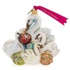 Jay Strongwater Seven Swans of Swimming Glass Ornament