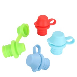 Tapas de Botella de Silicona sin Derrames, Paquete de 4 Tapas de Botella de Agua Infantil de Repuesto para Niños Pequeños y Niños
