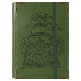 TIEFOSSI A5 Ring Binder with 6 Rings Diary for Women and Men, Hardcover Notebook Made of PU Leather, Vintage Ship Notebooks, College Ruling for School, Work, Travel & Organisation