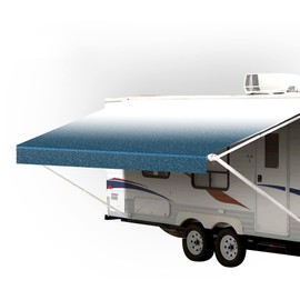 SunWave RV Awning Fabric Replacement | Premium Vinyl Canopy | Awning (17', Ocean Blue Fade)