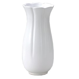 K-E I GREENHOUSE Monochrome Flower Base Vase 006-B-W White