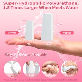 Fauxomor 108 Piezas Esponjas de Maquillaje Sin Látex, Cuñas Esponja de Mezcla Triangulares para Todo Tipo de Piel, Ideales para Base Líquida, Polvo, Protección Solar, Crema, Uñas y Viajes