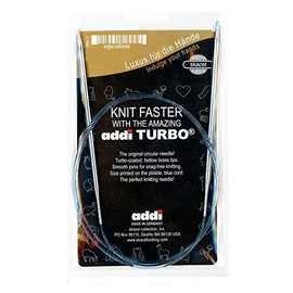 addi Knitting Needle Turbo Circular Skacel Blue Cord 24 inch (60cm) Size US 01 (2.5mm)