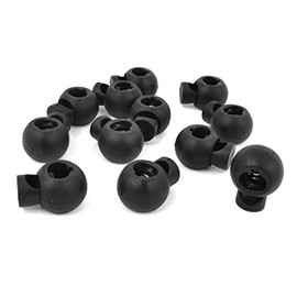 Sourcingmap Plastic 8mm Single Hole Round Head Spring Cord Locks Toggles 10 Pcs