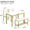 sogesfurniture 4 Piece Dining Table Set, Dining Room Set, Kitchen