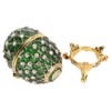 Egg Trinket Box Zinc Alloy Sparkling Rhinestone Exquisite Elegant Metal