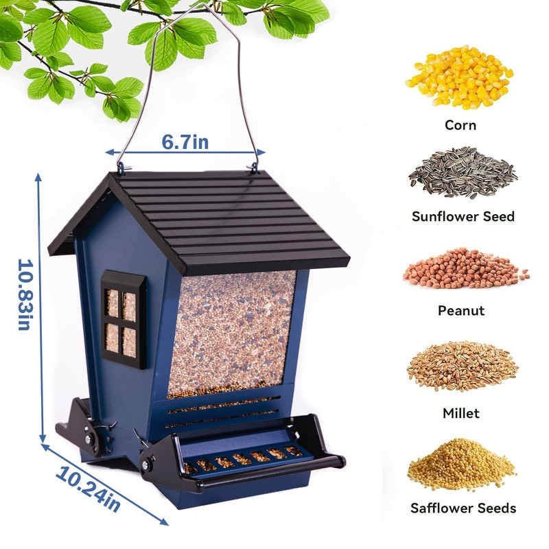 LSCQYYCC-Bird Feeder Squirrel Proof Metal Hanging for Outdoor Wild Bird
