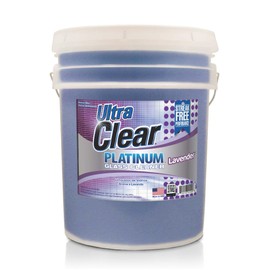 Ultra Clear Platinum Glass Cleaner, Crystal Clear Streak-Free Shine Polished Finish, for Commercial and Residential Use Lavender Fresh, 5 Gallons