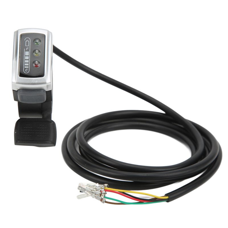 6 Wire Thumb Throttle with ON/OFF Switch Battery Indicator 22mm
