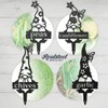 RealSteel, Garden Gnomes Metal Plant Labels, Vegetable, Herb Markers, Outdoors