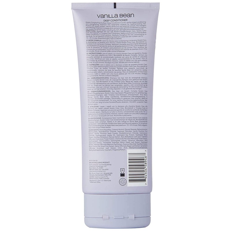 Keratin Complex Vanilla Bean Deep Conditioner for Unisex, 207ml