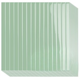 10-Sheet Upgraded Thick Peel and Stick Kitchen Backsplash Tiles,Waterproof Premium Self-Adhesive Wall Tile Stick on Backsplash for Kitchen,Bathroom and Fireplace(Sage Green,12"×12")