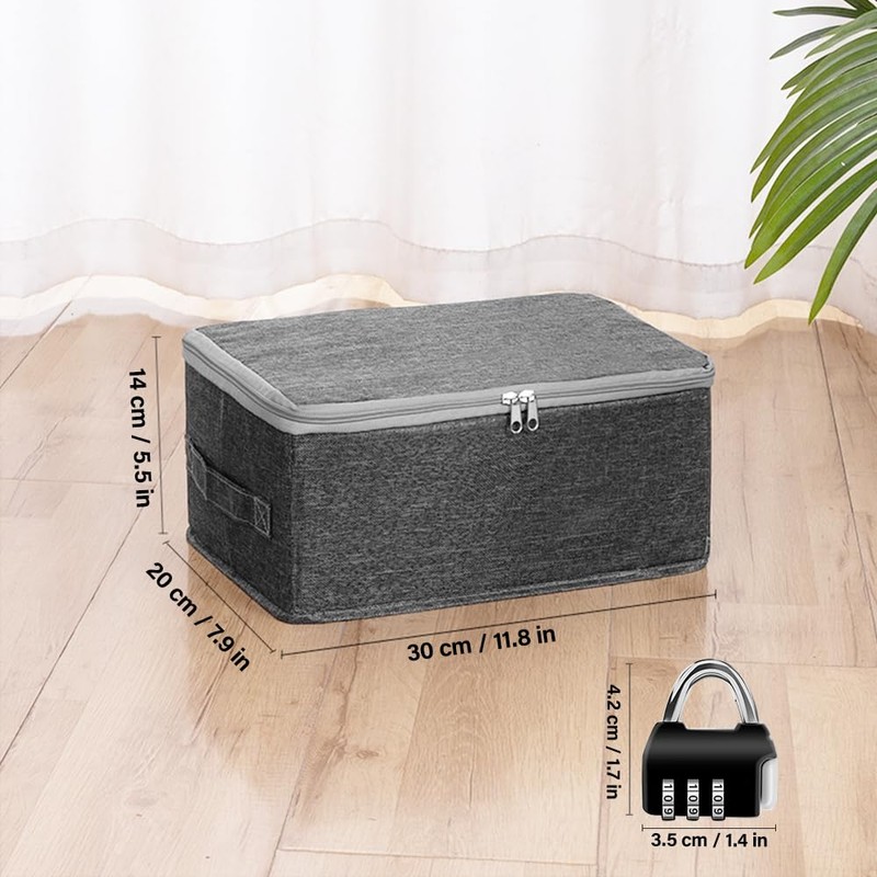 KBIBCK Lockable Box, Lockable Box, Box with Combination Lock, Lockable