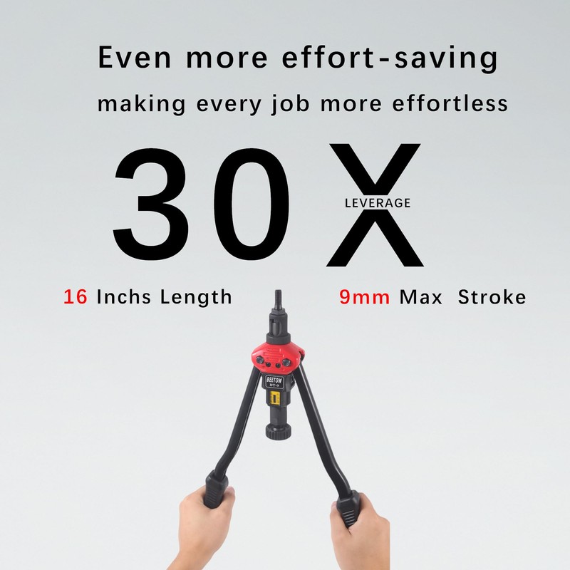 BEETOW Professional Rivet Nut Tool Kit – 16'' Rivnut Gun