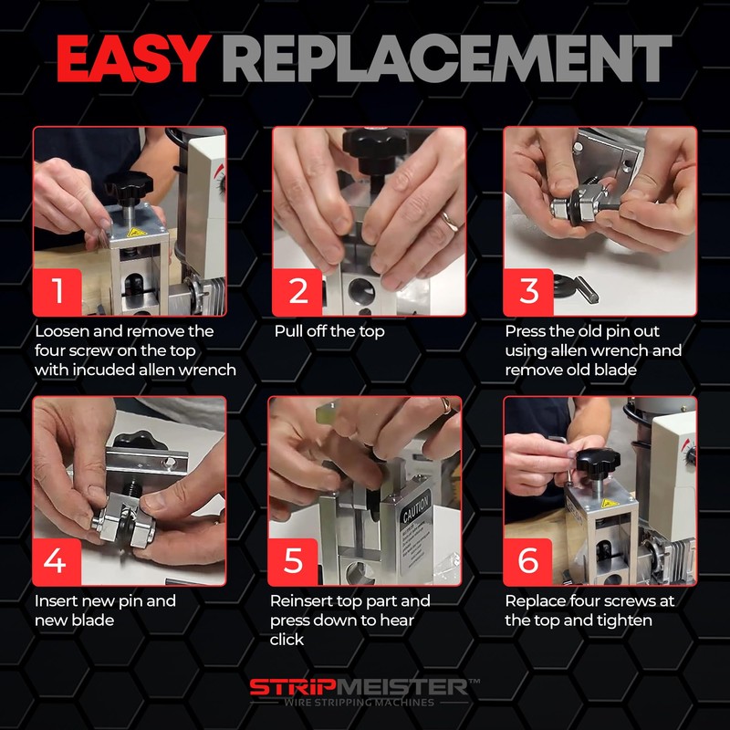 StripMeister E350x/E500 Pro Ultra-Grip Feeder Replacement - Feeder & Shaft