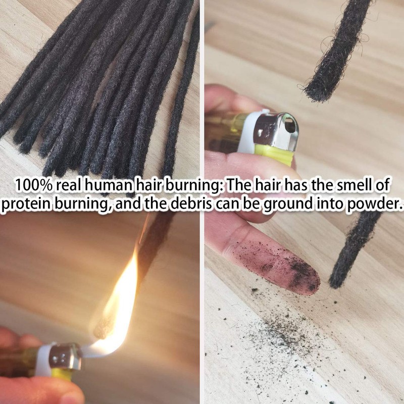 Originea Dreadlock Human Hair Extensions for Women/Men, 0.6 cm Thick,