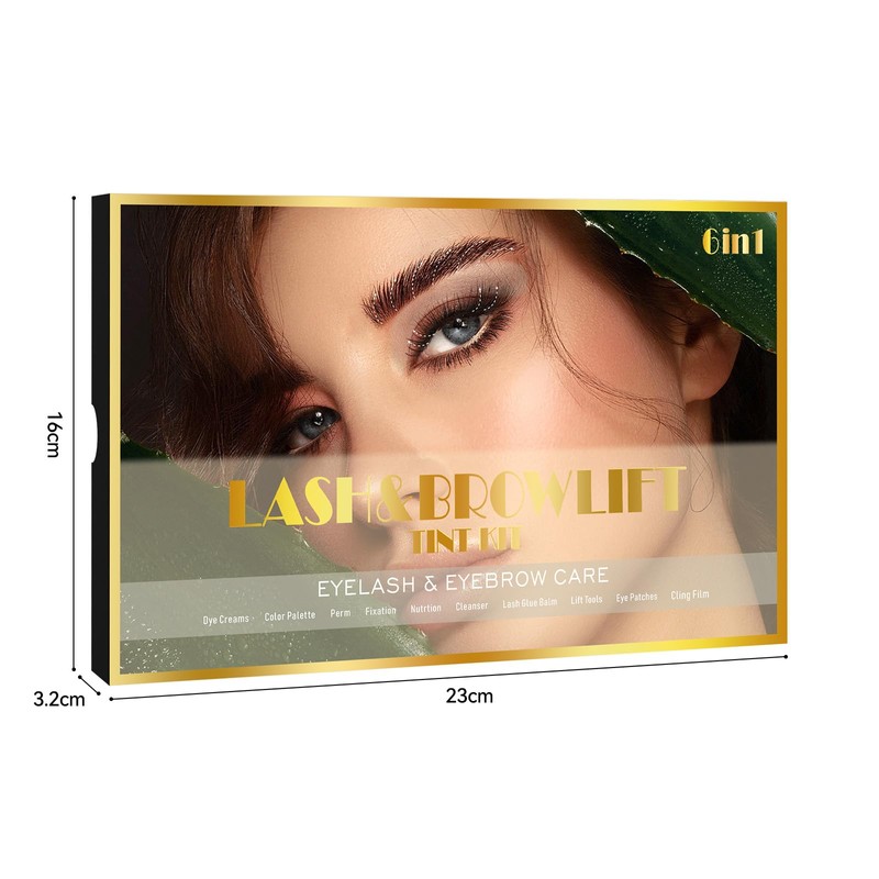 Lucoss 2025 Eyelash Lifting Set with Dyeing Brown and Black,