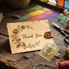ANATTASOUL Brass Binder Clip Vintage Bee Wreath Paper Clamp for