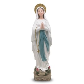 ENNAS Our Lady of Lourdes Statue 11" - Blessed Virgin Mother Mary Figurine, Ideal for Religious Home Decor, Catholic Gift for Grandmother, and Faithful (Elegant)