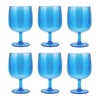 KOXIN-KARLU Classic Stackable 12 ounce Plastic Wine Stems Acrylic Glasses,
