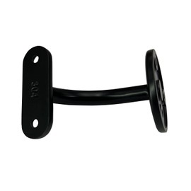 Top Hardware Stainless Steel 304 [Marine Grade] Wall Mount Handrail Bracket for Wood & Metal Stair Railing, Support Flat Surface Square Tube, Matt Black finish, 2-Pack, WB-E910FB